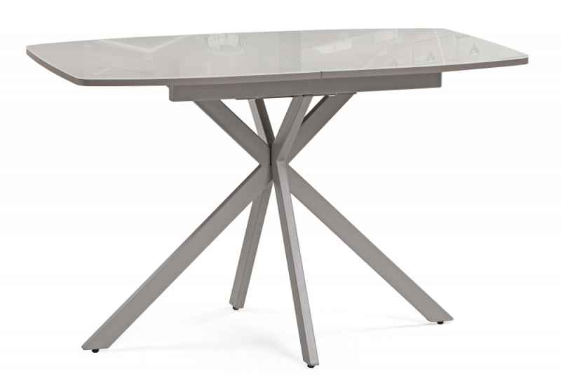 Стол стеклянный Тамаса 120(150)х70х76 латте / капучино. 