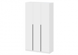 Шкаф Даиго трехстворчатый белый текстурный (120,1x50,6x221,6)