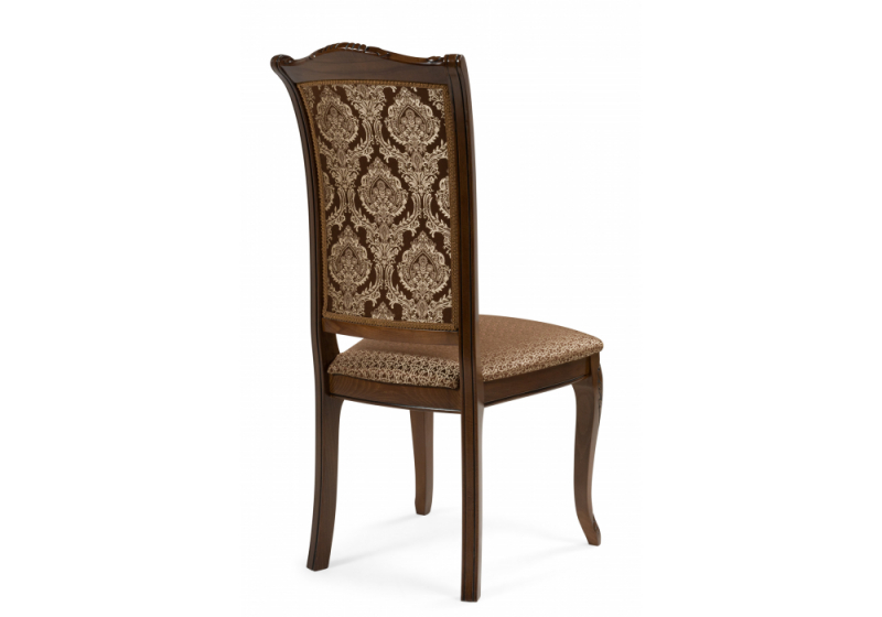 Стул деревянный Керия ткань К19/К20 (коричневое комби линур.) / вишня (52x63x107)