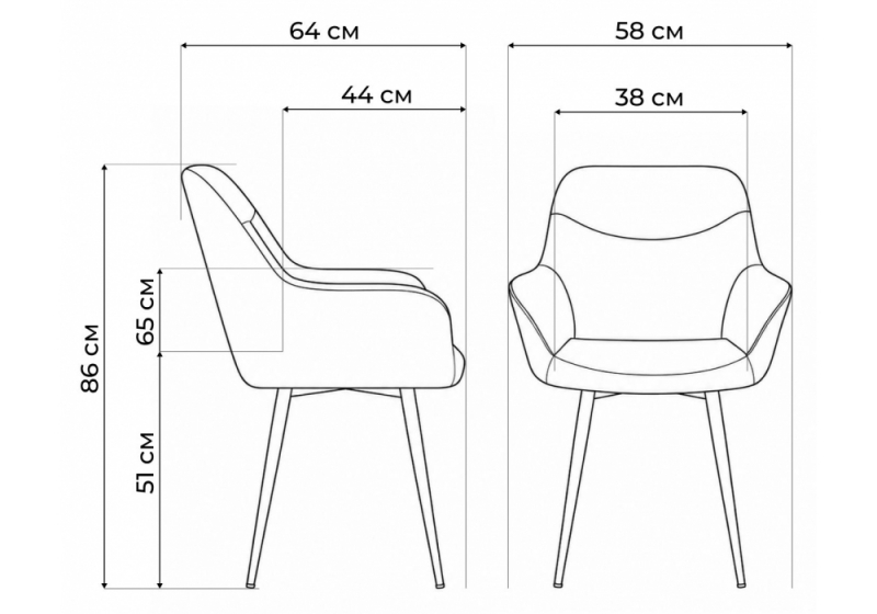 Стул на металлокаркасе Флюид 360 бежевый (zd 210) / золотой (58x64x86)