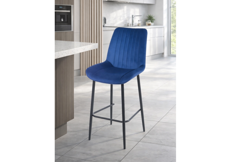 Барный стул Седа 360 синий (zd 798) / черный np (49x57x102)